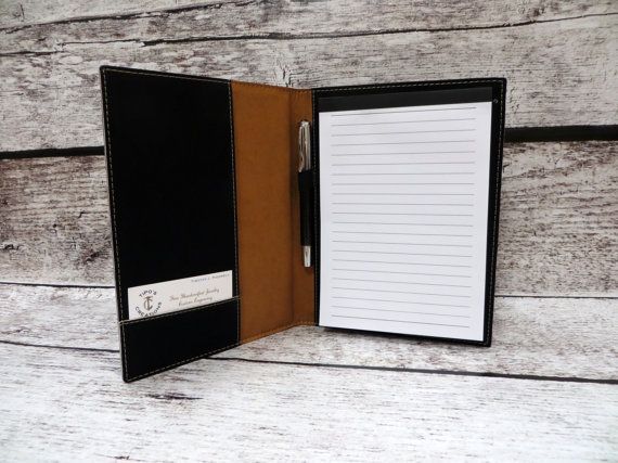 Corporate Gifts Ideas : Personalized Note Pad and Pen Monogrammed Corporate by d...