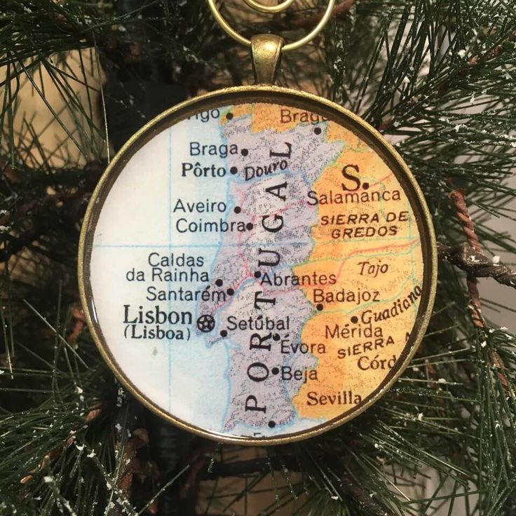Excited to share this item from my #etsy shop: Portugal Map Christmas Ornament, ...