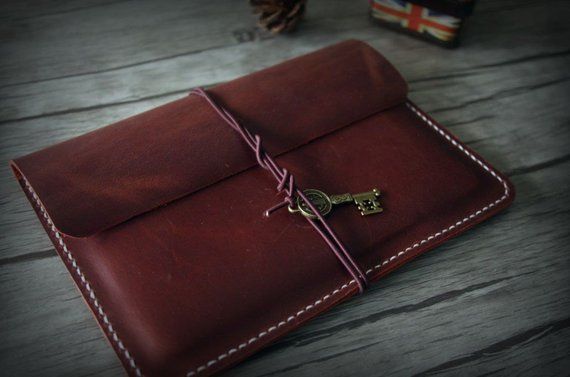 Kindle Voyage Case, Hand Sewn Premium Saddle Leather Kobo Glo Case, Custom Table...