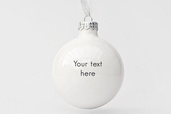 Personalized Christmas Ornament with Your Text, Corporate Gift, Personalised Chr...