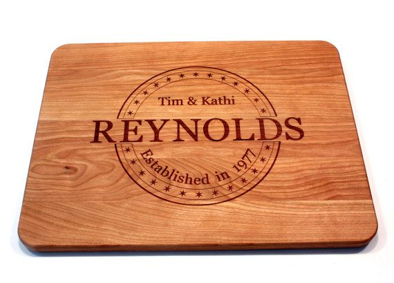 Personalized Gift Cutting Board Wedding Gift by ShadyTreeCreations