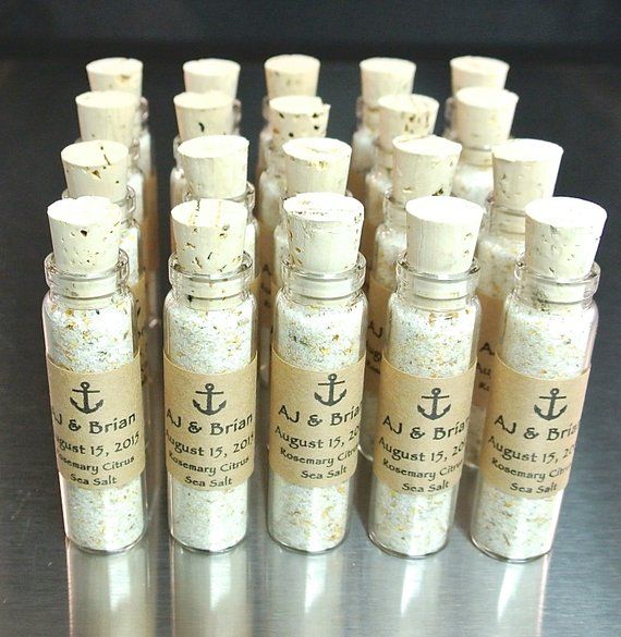 Sea Salt Favor, 15 Mini Bottles, Gourmet Sea Salt, Corporate Gift, Finishing Sal...