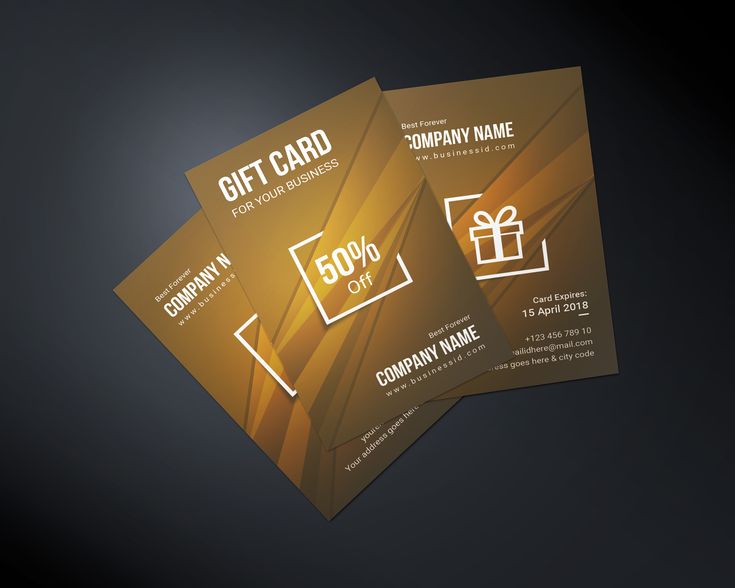 Stylish Corporate Gift Card Template 6