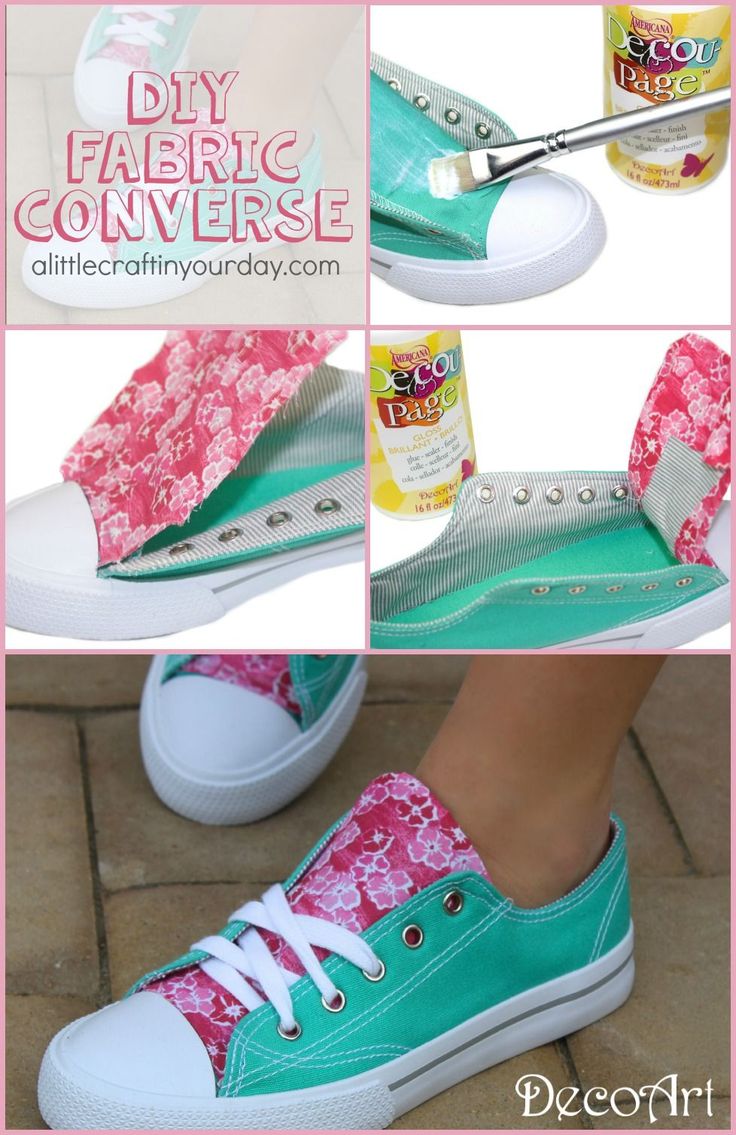 You are going to adore these DIY Fabric Accent Sneakers! This is a  great way to...