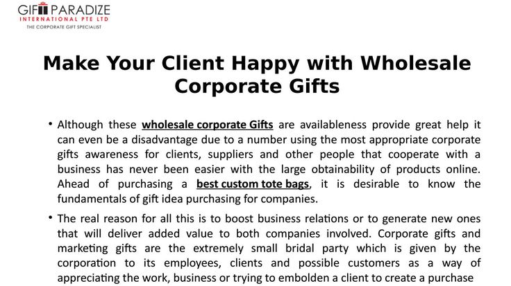 Make Your Client Happy with Wholesale Corporate Gifts