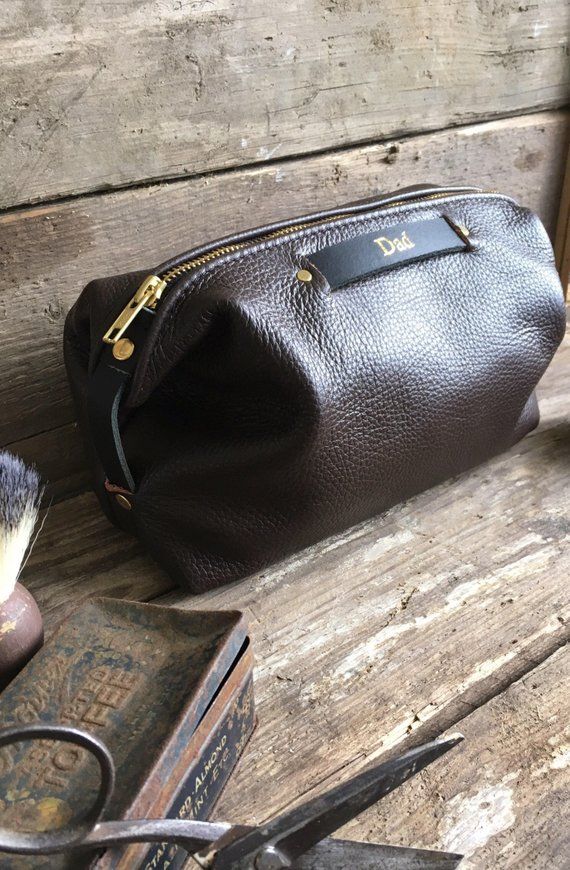 Personalised Leather Toiletry Bag Corporate Gift Leather | Etsy