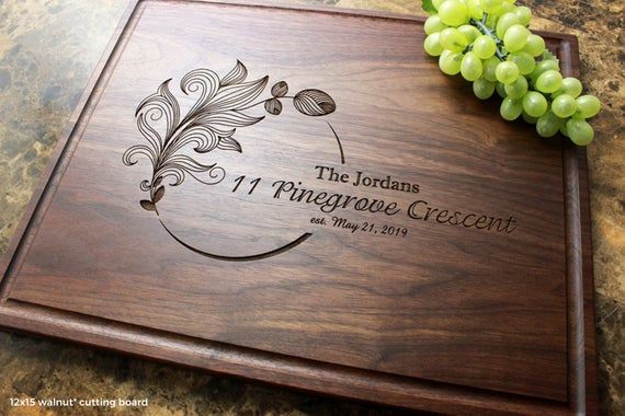 Personalized Cutting Board - Engraved Cutting Board, Wedding Gift, Anniversary G...