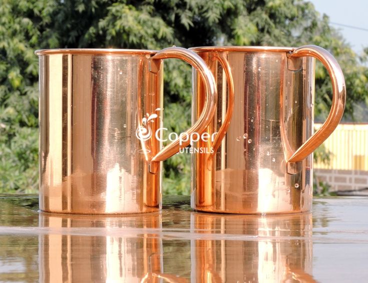 Set Of Copper Mug For Serving Moscow Mule
