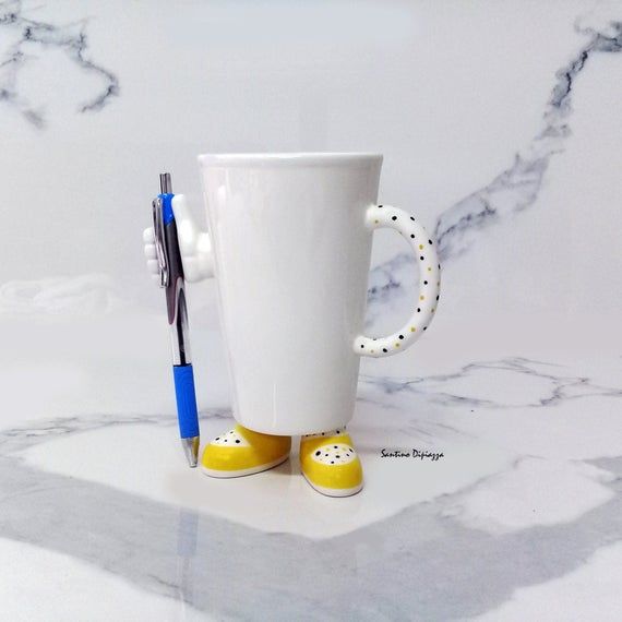 The Pen Pal Mug, Corporate Gift Idea, Personalized Mugs, Custom Made Ceramic, Un...