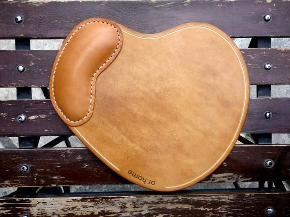 leather mousepad ergonomic wrist rest support groomsmen | Etsy