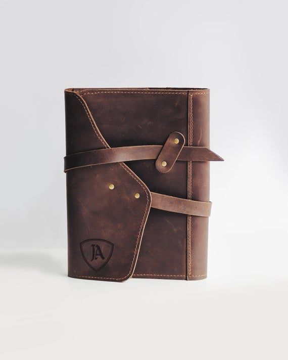 Corporate Gift Leather A5 Journal With Business Logo Engraved Refillable Noteboo...