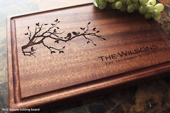 Personalized Engraved Cutting Board- Wedding Gift, Anniversary Gift, Housewarmin...