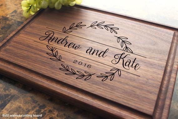 Personalized Engraved Cutting Board - Wedding Gift, Anniversary Gift, Housewarmi...