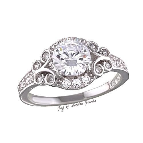 1.2CT Round Cut Russian Lab Diamond Engagement Ring