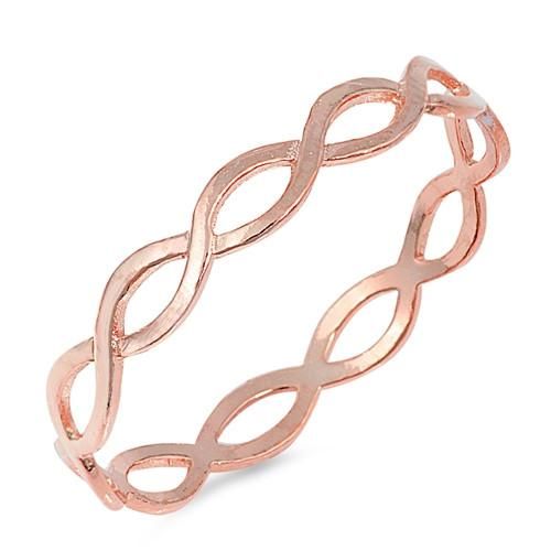 14K Rose Gold Wedding Band Promise Ring