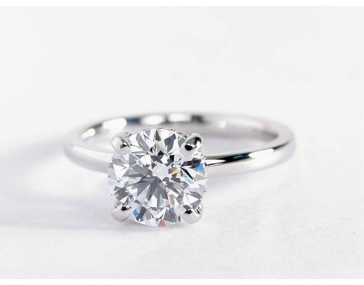 A Perfect 3.1CT Round Cut Solitaire Russian Lab Diamond Ring