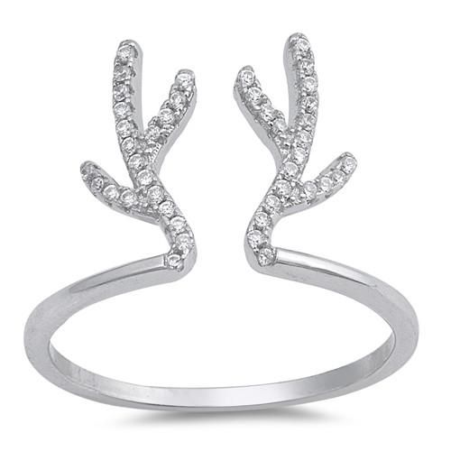 Antler Russian Lab Diamond Ring