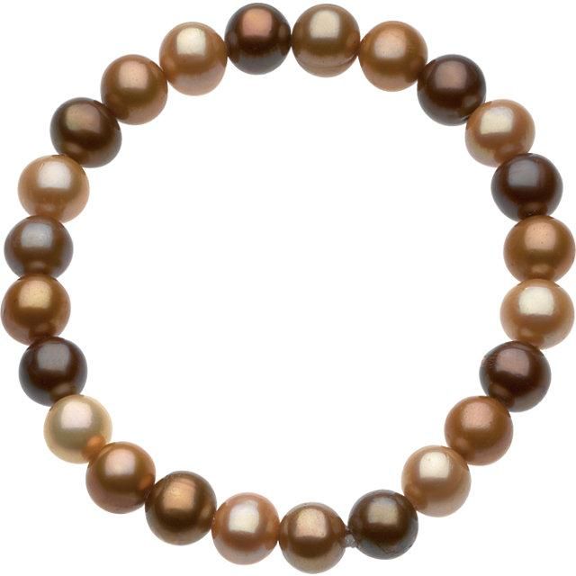 Freshwater Cultured Chocolate Pearl Stretch Bracelet Anklet