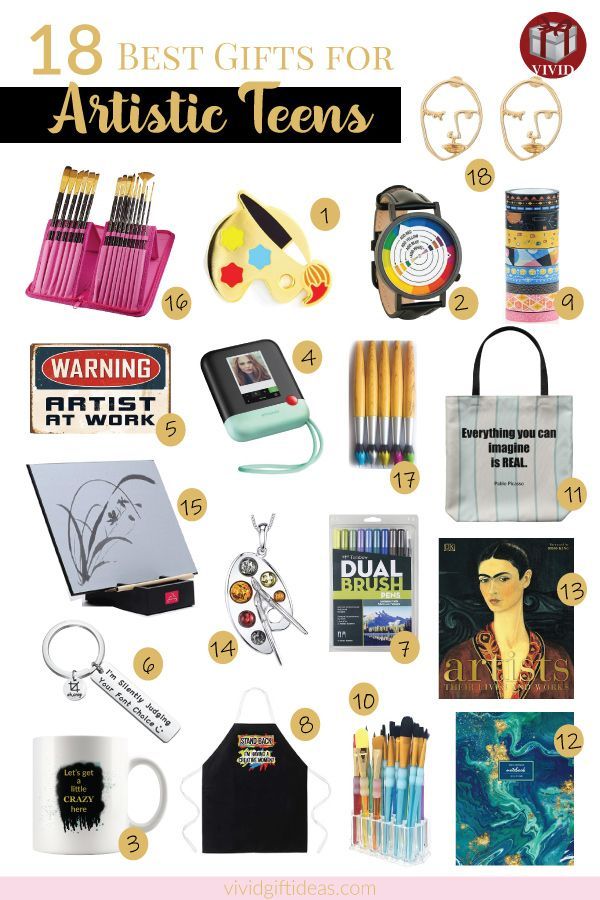 Best gifts for artsy people. Cool gifts for artistic teenage girls.