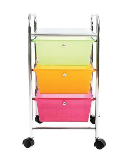 Smart dorm room organization ideas - Use this multi color storage cart for stori...