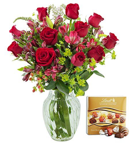 Blooms2Door Precious Love Bouquet of Beautifully Accented Roses and Alstroemeria...