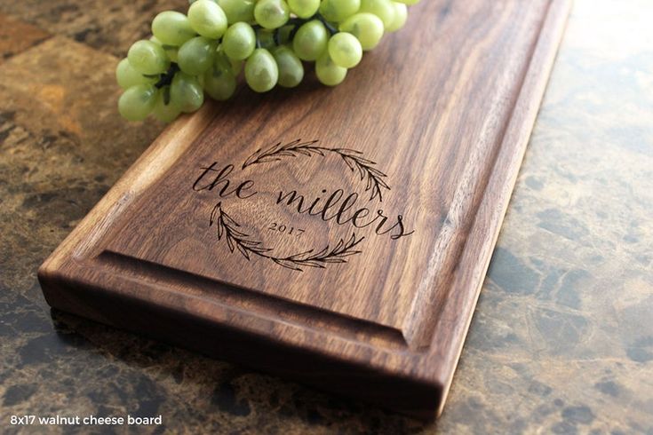 Personalized Cheese Board, Engraved Cheese Plate 8x17