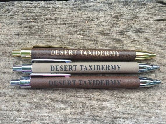 Personalized Leatherette Ink Pen - Laser Engraved Pen - Groomsmen Wedding Gift -...
