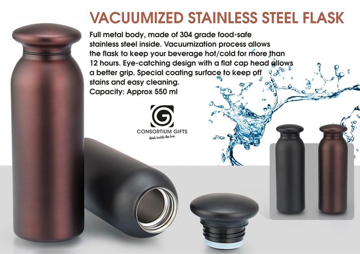 Vacuumized Stainless steel flask - 550 ML