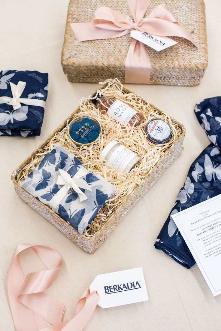 CORPORATE GIFT BOXES// Custom designed company gift boxes welcome female profess...