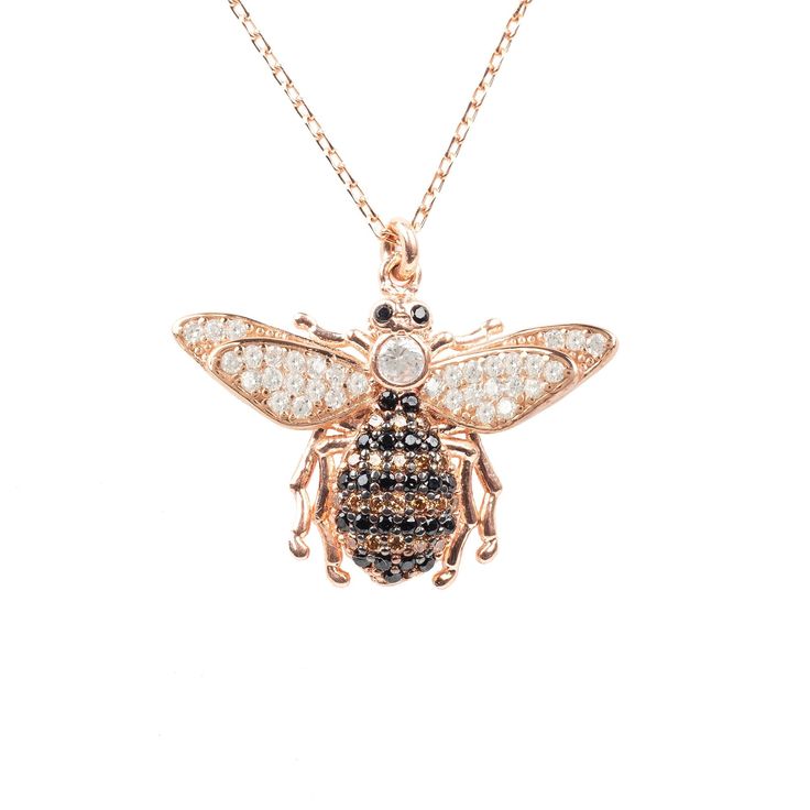 20% off Sale Today! 22CT Rose Gold Honey Bee Necklace