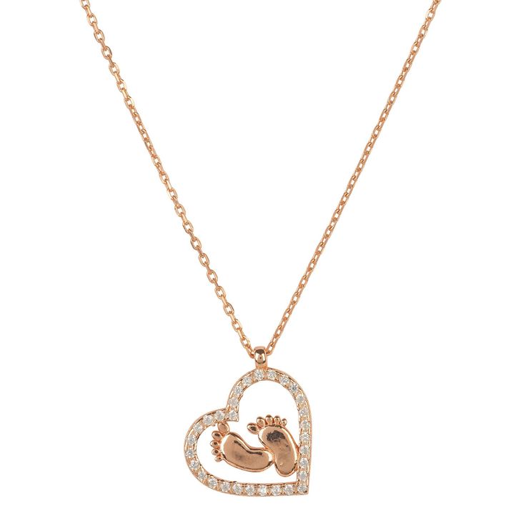 20% off Sale Today! 22Ct Rose Gold Heart Mum Pendant Necklace