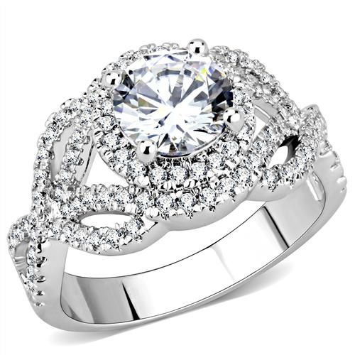 A Perfect 1.6CT Round Cut Halo Russian Lab Diamond Engagement Ring