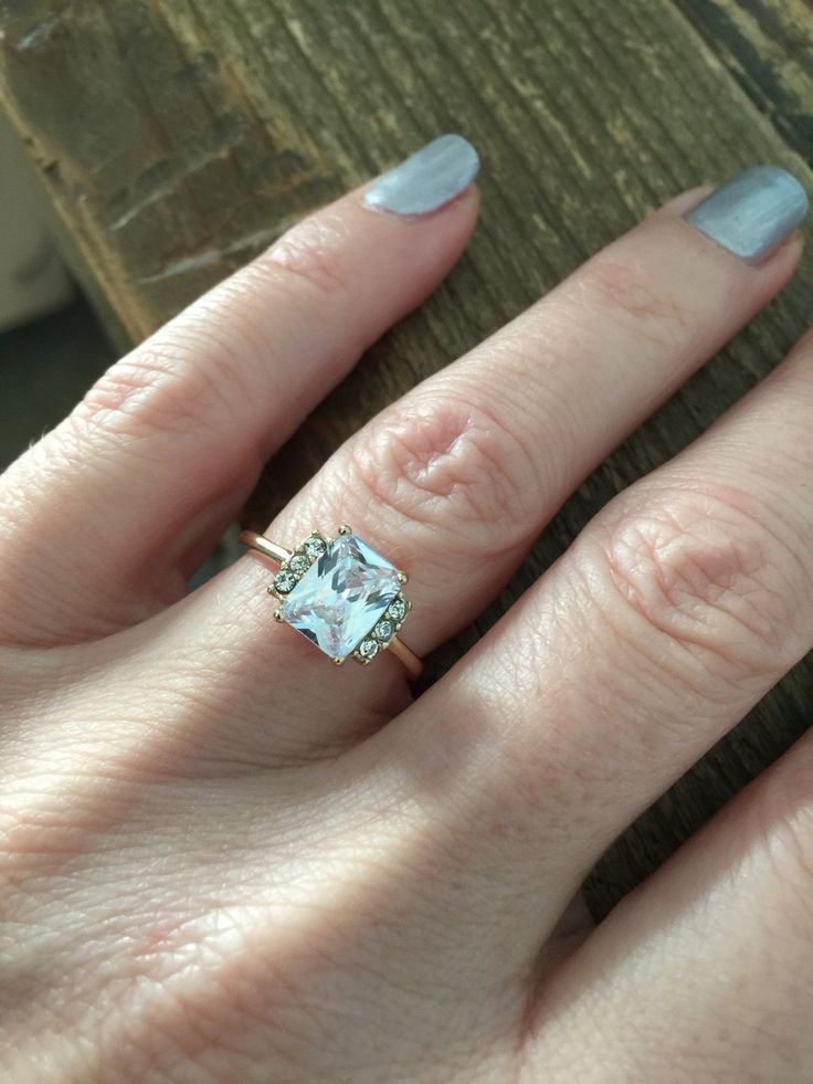 A Perfect 14K Yellow Gold 1.8CT Emerald Cut Russian Lab Diamond Ring