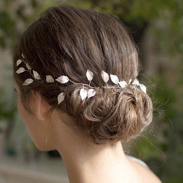 Handmade Gold or Silver Leaf Bridal Hair Vine