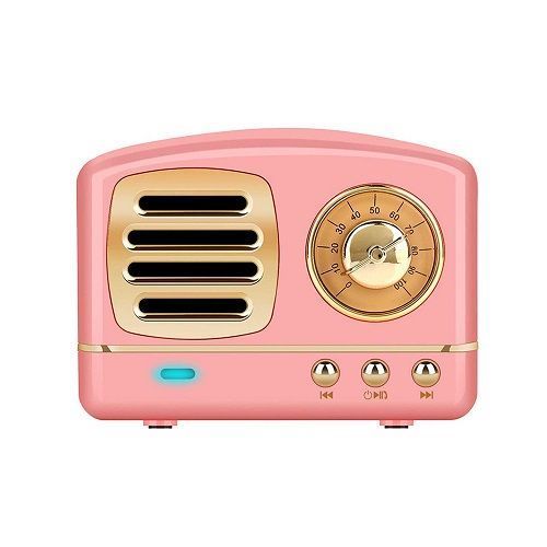 I love this pink Mini Retro Speaker! (Best Christmas gifts for teenage girls)