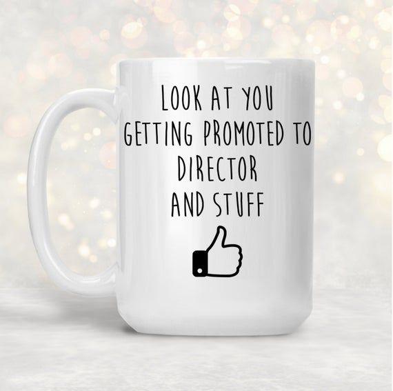 Promotion Mug Gift New Job, Director Gifts for Boss, Corporate Gift, Congratulat...