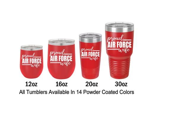 Proud Air Force Wife, Air Force Deployment, Engraved Tumbler, Gift for Her, Air ...