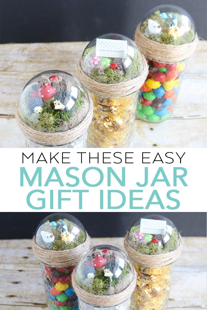 Make these easy mason jar gift ideas for someone you love! Quick and easy craft ...