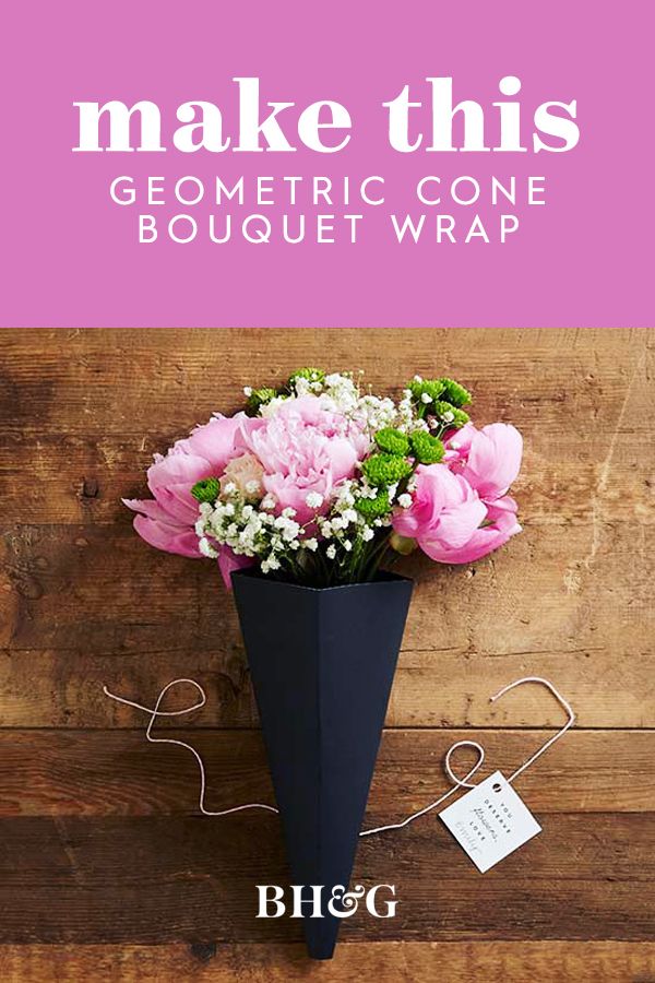 Make a large bouquet really pop with a simple but striking geometric cone. And w...