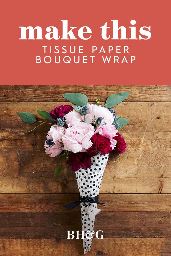 This fun polka-dot bouquet wrap could not be easier to achieve! And it works for...