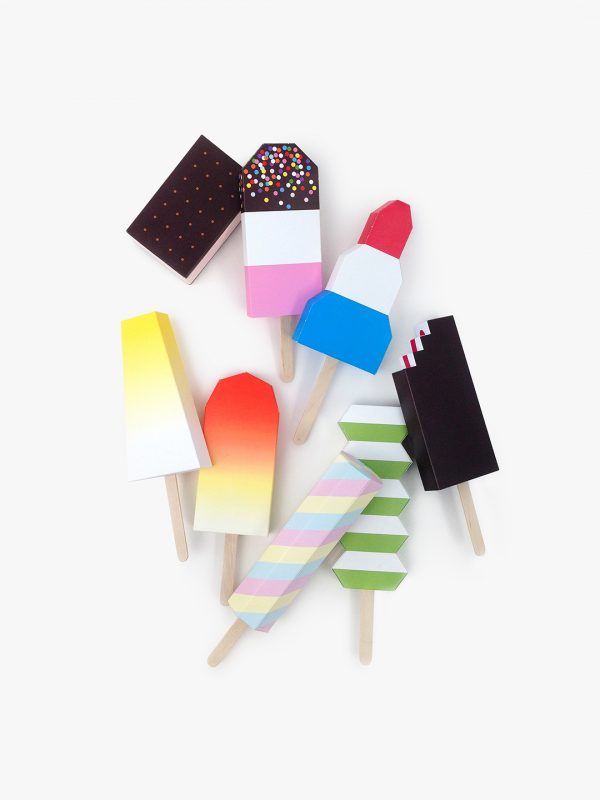 Paper Ice Lollies - 3d paper craft kit - by Moon Picnic & Mr P