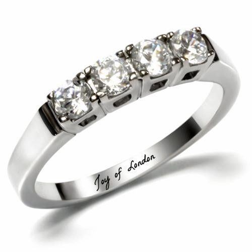 A Perfect 3CTW Round Diamond Cut Russian Lab Diamond Ring Wedding Bands