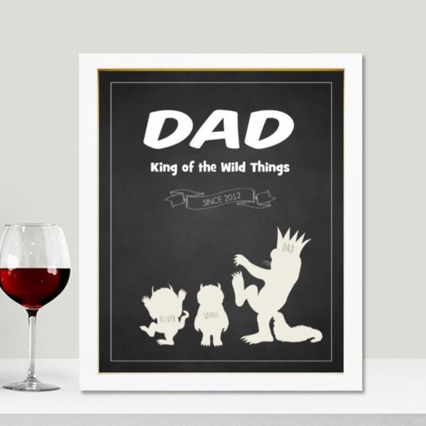 Personalised dad - king of the wild things print