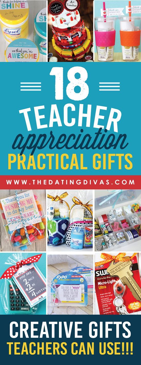 Practical Teacher Appreciation Gifts- fun gift ideas that teachers will actually...