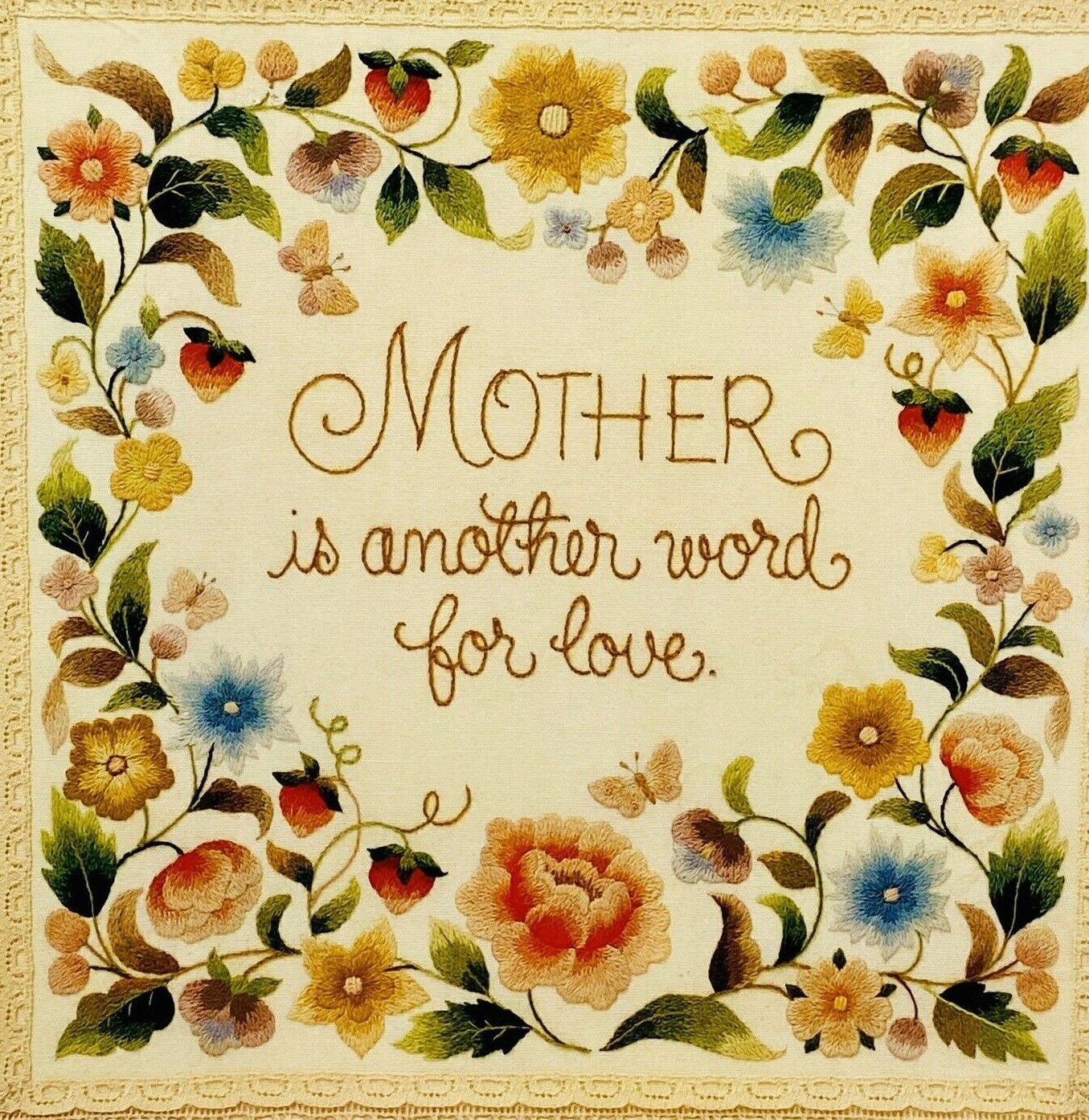 FOR MOTHER'S DAY, a lovely vintage Springbok jigsaw puzzle called Mother Is Another Word For Love. 