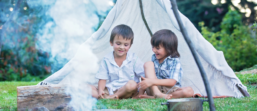 acampar con niños