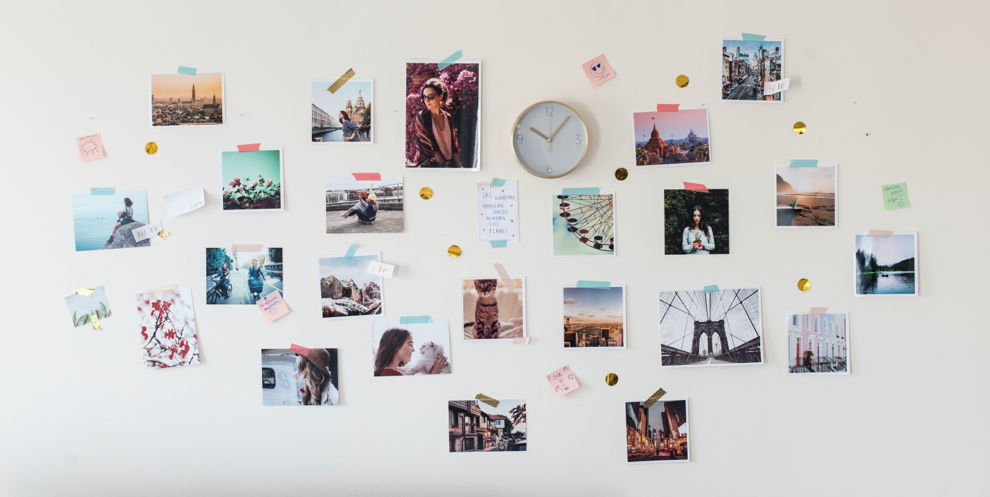 decorate wall with photos